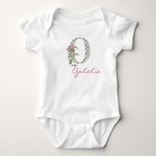 Ophelia Namn Reveal Blommigt Brev O Girl Flower T Shirt