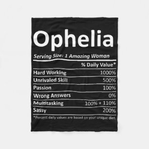 Ophelia Nutrition Personlig Namn Funny Christma Fleecefilt