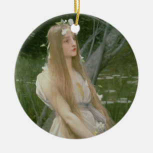 Ophelia (olja på kanfas) julgransprydnad keramik