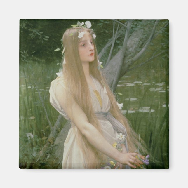 Ophelia (olja på kanvas) magnet (Framsidan)