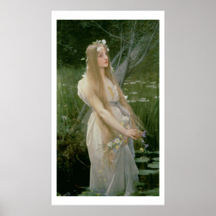 Ophelia (olja på kanvas) poster