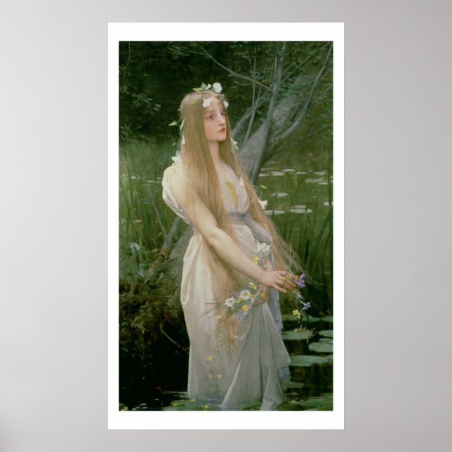 Ophelia (olja på kanvas) poster (Framsidan)