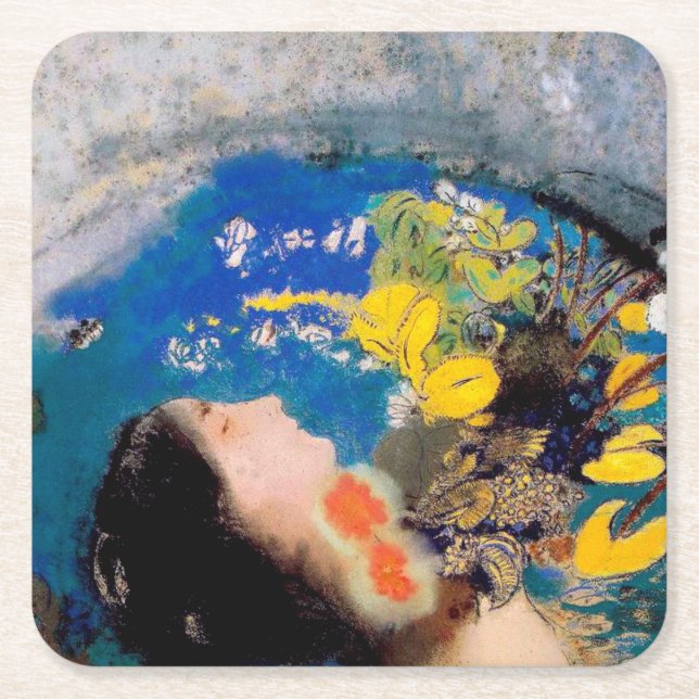 Ophelia, Redon Underlägg Papper Kvadrat (Framsidan)