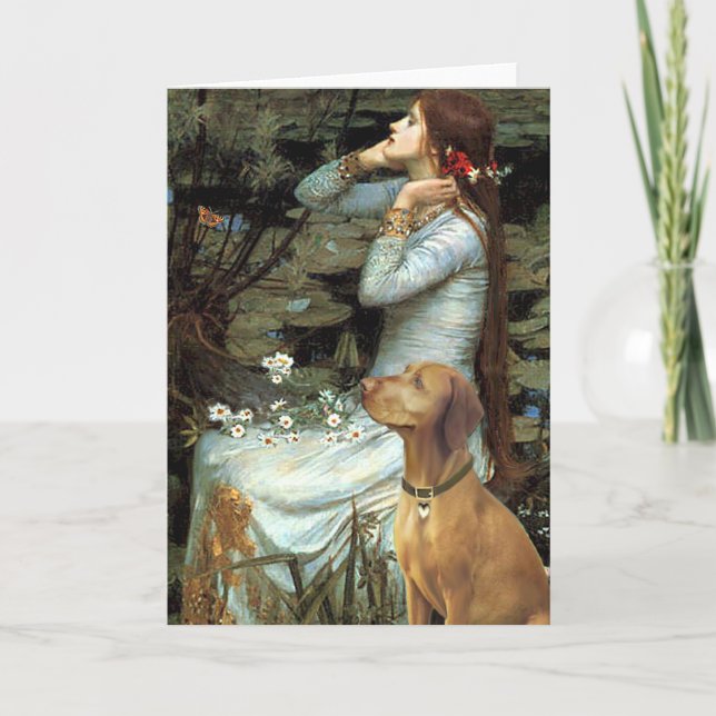 Ophelia sittande - Vizsla 1 Kort (Framsida)