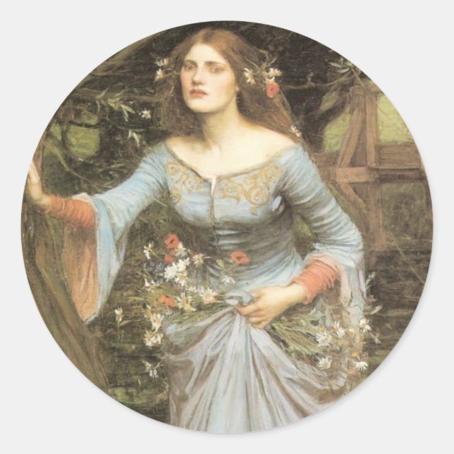 Ophelia Stickers Runt Klistermärke (Framsida)