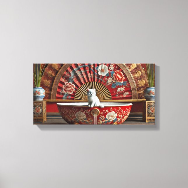 Ophelia tar en bath canvastryck (Framsida)