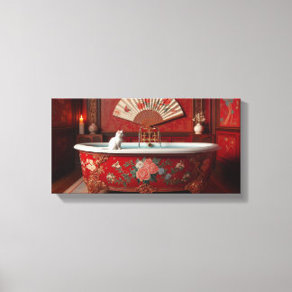 Ophelia tar en bath canvastryck