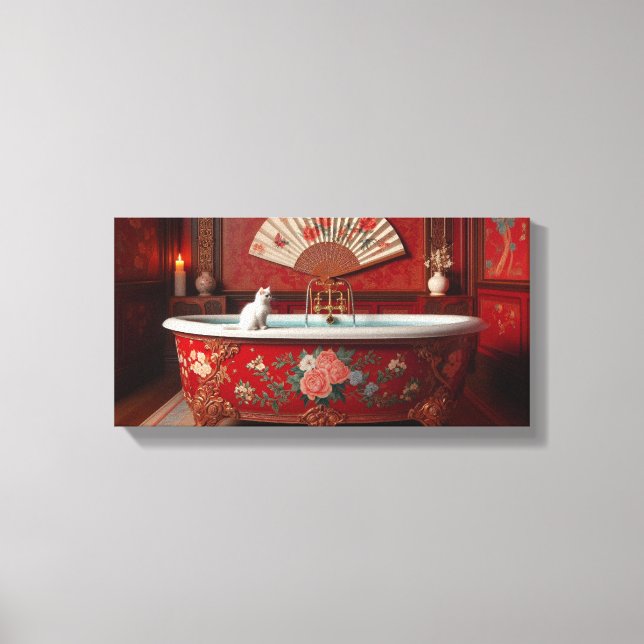 Ophelia tar en bath canvastryck (Framsida)