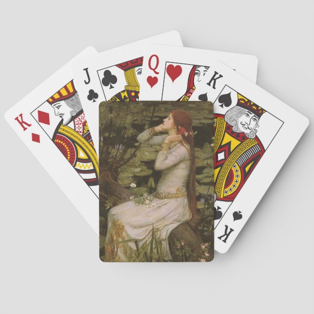 Ophelia vid dammen av John William Waterhouse Casinokort (Baksidan)