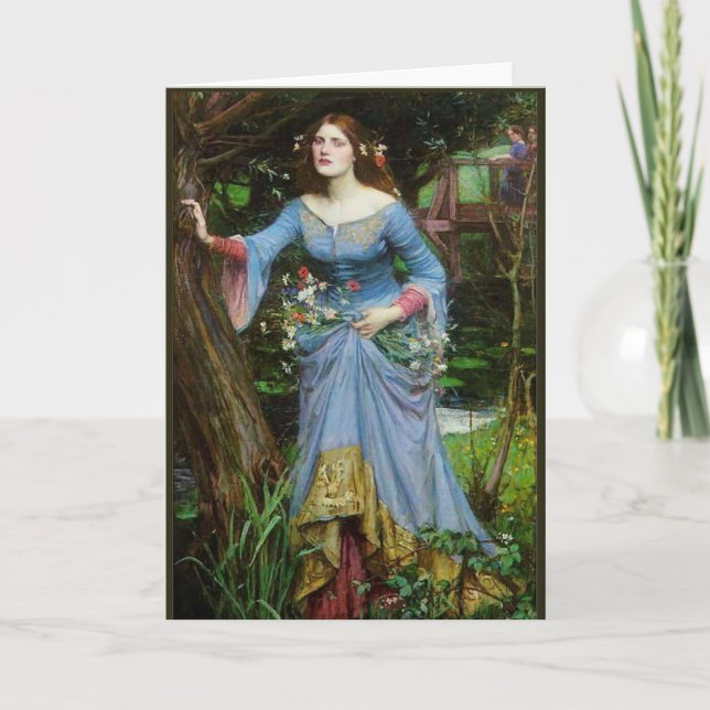 Ophelia vid waterhousen kort (Framsida)