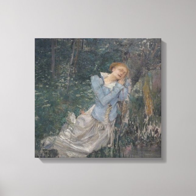 Ophelia (Weeping Woman) (av Jules Bastien-Lepage) Canvastryck (Framsida)