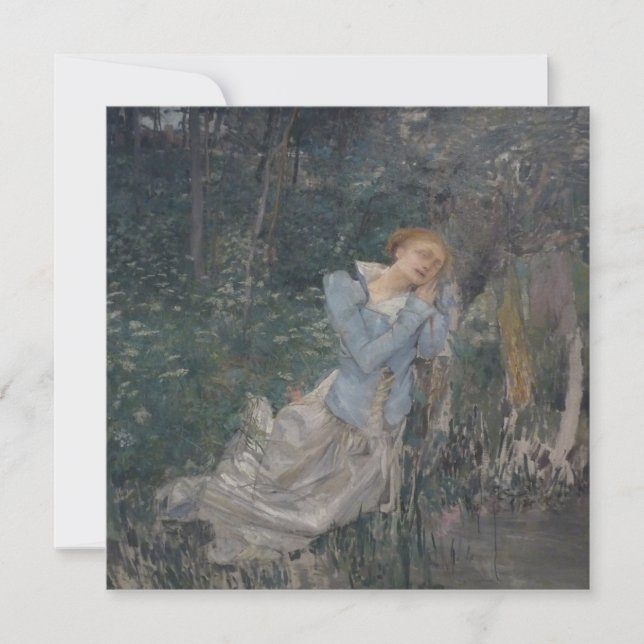 Ophelia (Weeping Woman) (av Jules Bastien-Lepage) Kort (Framsida)
