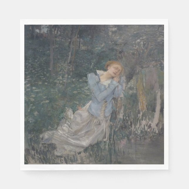Ophelia (Weeping Woman) (av Jules Bastien-Lepage) Pappersservett (Framsidan)