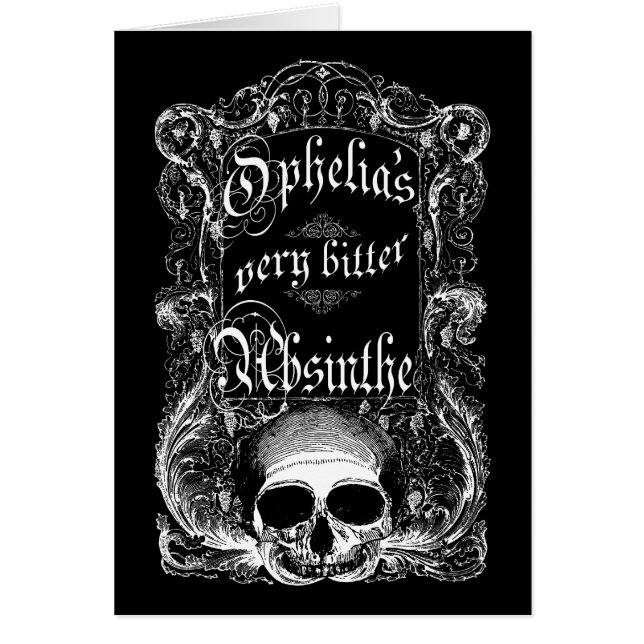 Ophelias bitter Absinthe Hälsningskort (Framsidan)