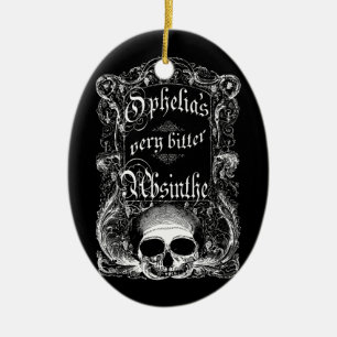 Ophelias bitter Absinthe Julgransprydnad Keramik