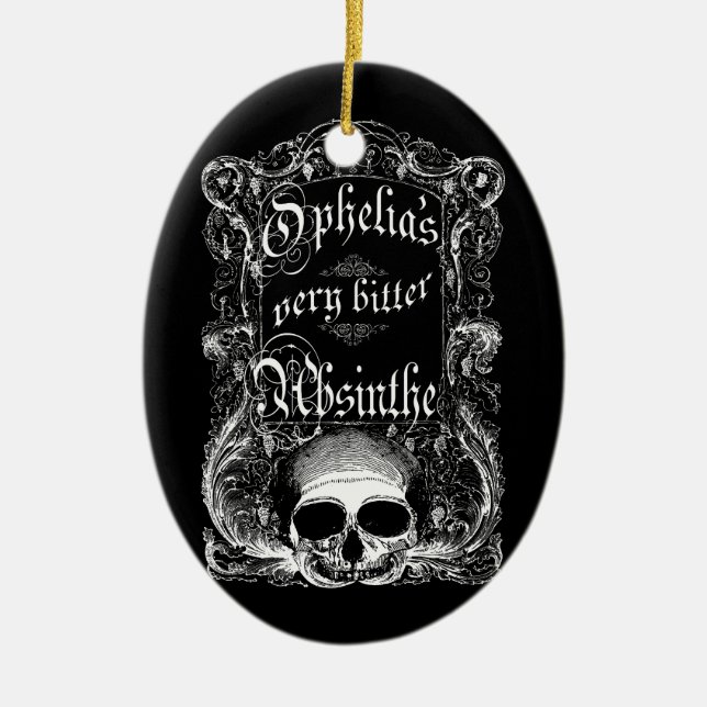 Ophelias bitter Absinthe Julgransprydnad Keramik (Framsidan)