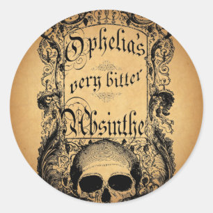 Ophelias bitter Absinthe Runt Klistermärke