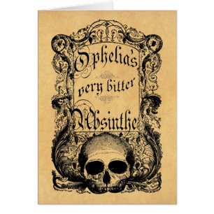 Ophelias mycket bittra Absinthe Hälsningskort