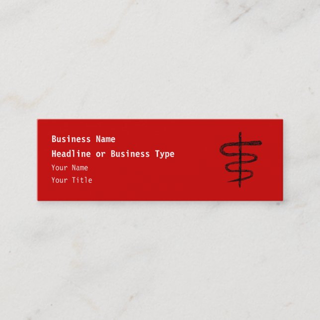 Ophiuchus. Astrologisk Zodiac undertecknar. Black. Mini Visitkort (Framsida)