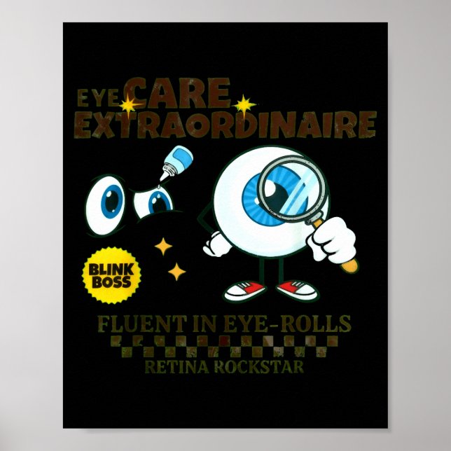 Ophthalmologist Retro Eye Doctor Gift Optometry Nu Poster (Framsidan)