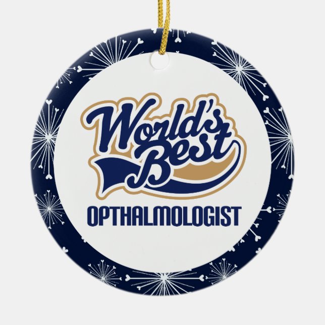 Ophthalmologistgåvaprydnad Julgransprydnad Keramik (Framsidan)