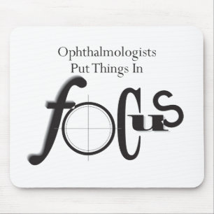 Ophthalmologists satte saker fokuserar in musmatta