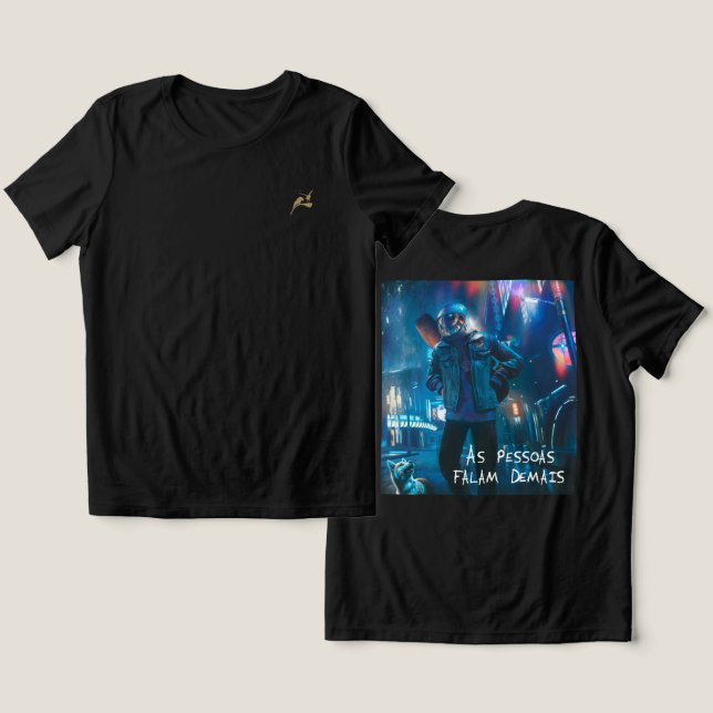 Opiniões (Modelo II) T Shirt (Design fram och bak)