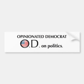 Opinionated demokratbildekal bildekal