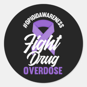 Opioid Awareness Filokalbehandling Överdosering Öv Runt Klistermärke