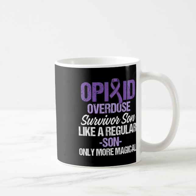 Opioid Överdosering Medvetandegörare Överlevnad 45 Kaffemugg (Höger)