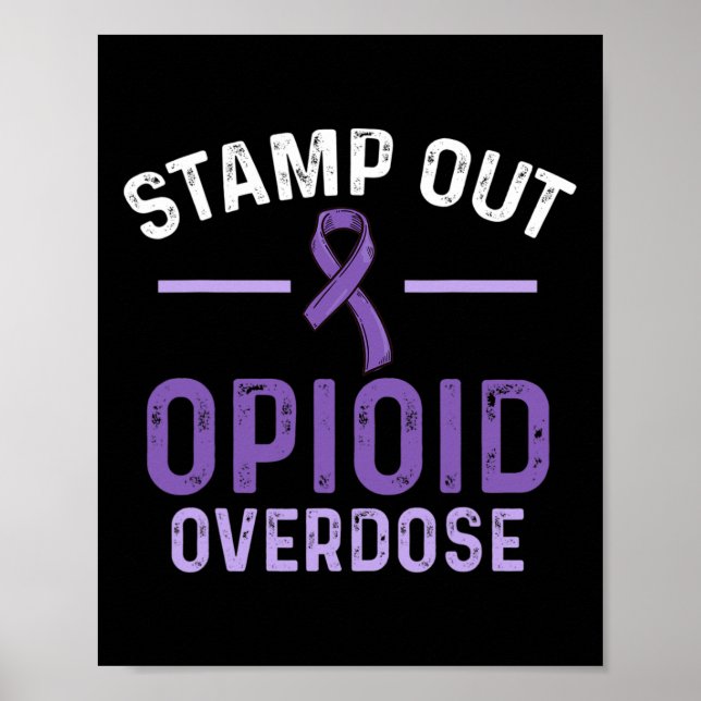 Opioid Överdosering Medvetandegörare Överlevnad 55 Poster (Framsidan)