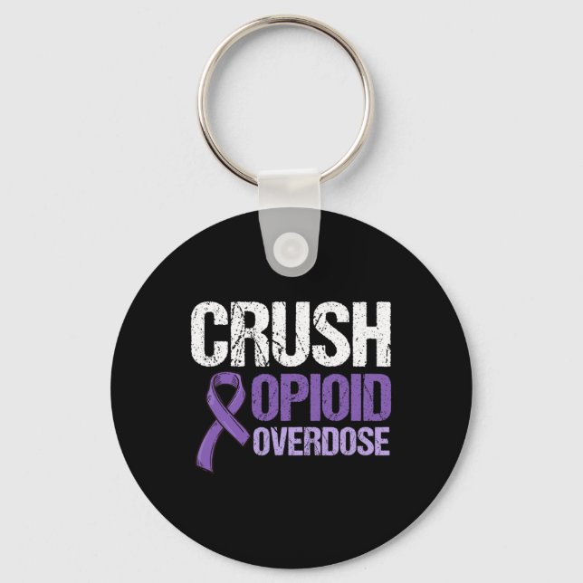 Opioid Överdosering Medvetandegörare Survivor 11 Nyckelring (Framsida)