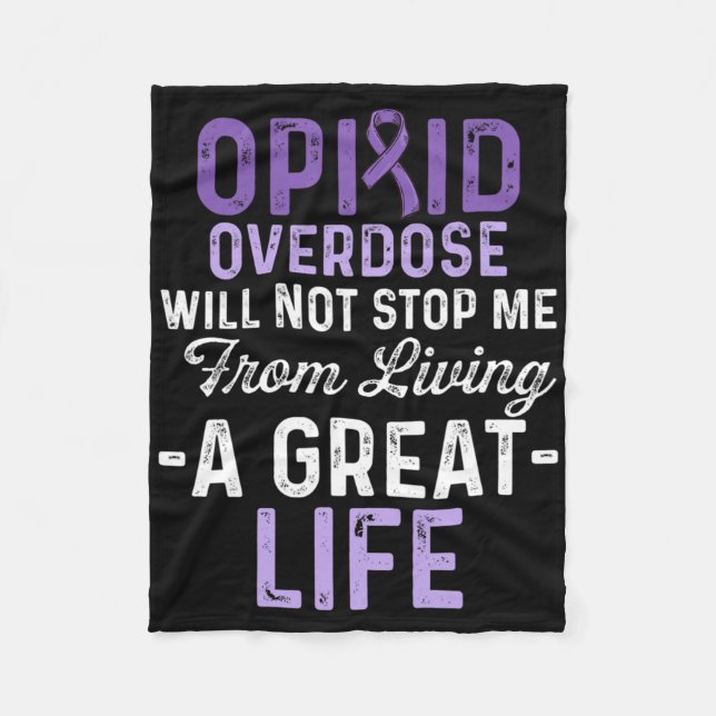 Opioid Överdosering Medvetandegörare Survivor 14 Fleecefilt (Framsidan)