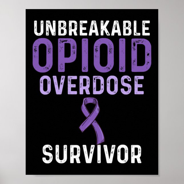 Opioid Överdosering Medvetandegörare Survivor 19 Poster (Framsidan)