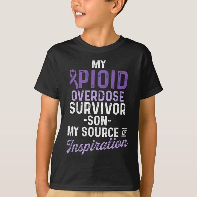 Opioid Överdosering Medvetandehöjare Överlevor 5 T Shirt (Framsida)