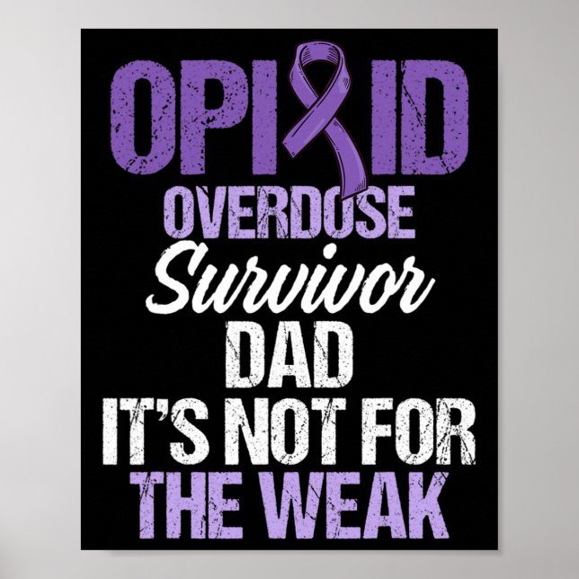 Opioid överdoseringsmedvetandehöjare Survivor &# Poster (Framsidan)