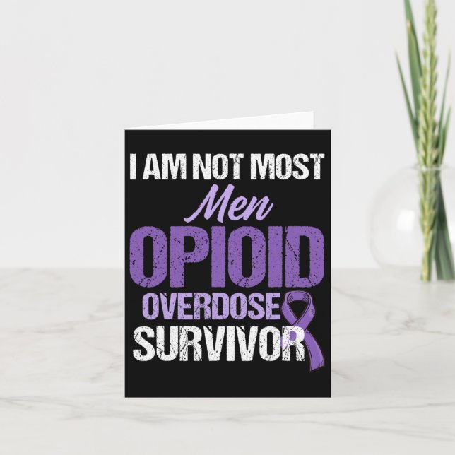 Opioidöverdos Medvetenhet Warrior Överlevare 41  Kort (Framsida)