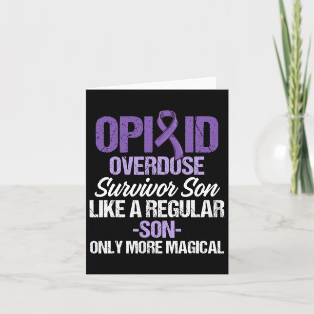 Opioidöverdos Medvetenhet Warrior Survivor 11  Kort (Framsida)