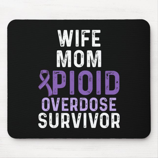Opioidöverdos Medvetenhet Warrior Survivor 49  Musmatta (Framsidan)