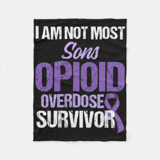 Opioidöverdos Medvetenhet Warrior Survivor 63 Fleecefilt