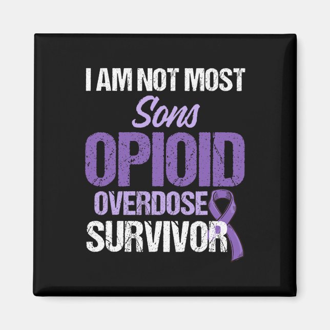 Opioidöverdos medvetenhet Warrior Survivor 63  Magnet (Framsidan)