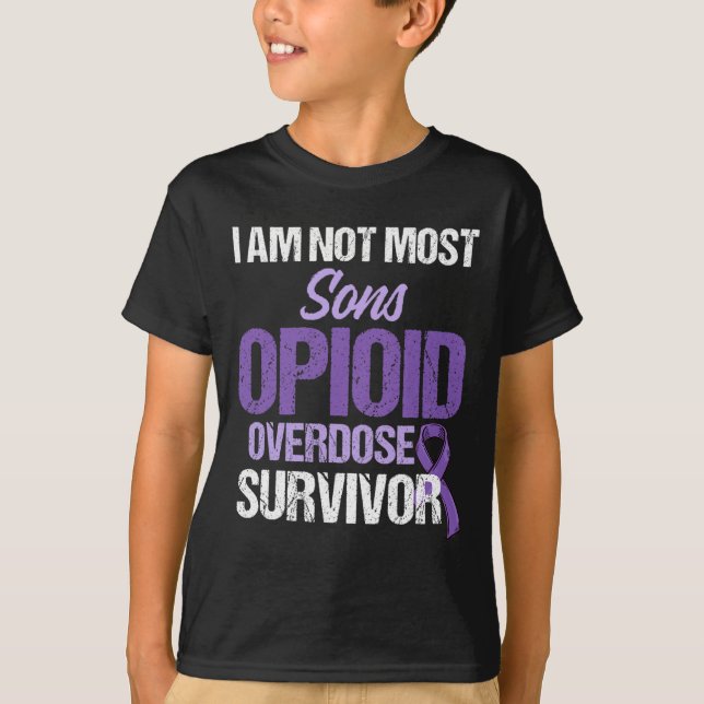 Opioidöverdos Medvetenhet Warrior Survivor 63  T Shirt (Framsida)