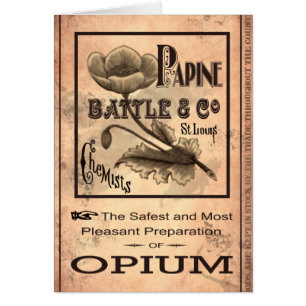 Opium-1883 Hälsningskort