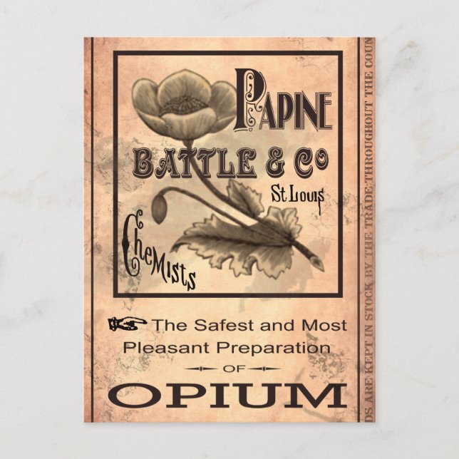 Opium-1883 Vykort (Framsida)
