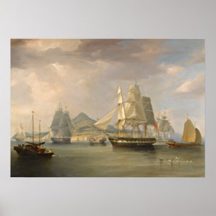 Opiumfrakterna vid WJ Huggins poster 20" x28 ",