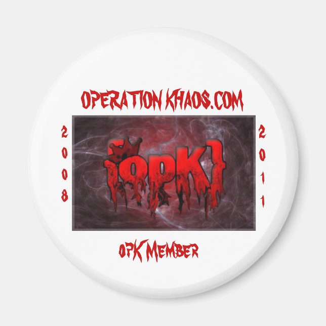 opk banner, OPERATION KHAOS.COM, opK Member, 20... Magnet (Framsidan)