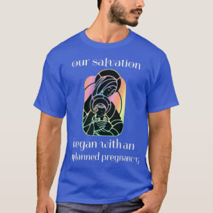 Oplanerad Gravid Jesus Mary ProLife Faith T Shirt