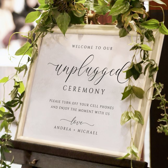 Oplockad vigselceremoni skylt elegant enkel (Skapare uppladdad)