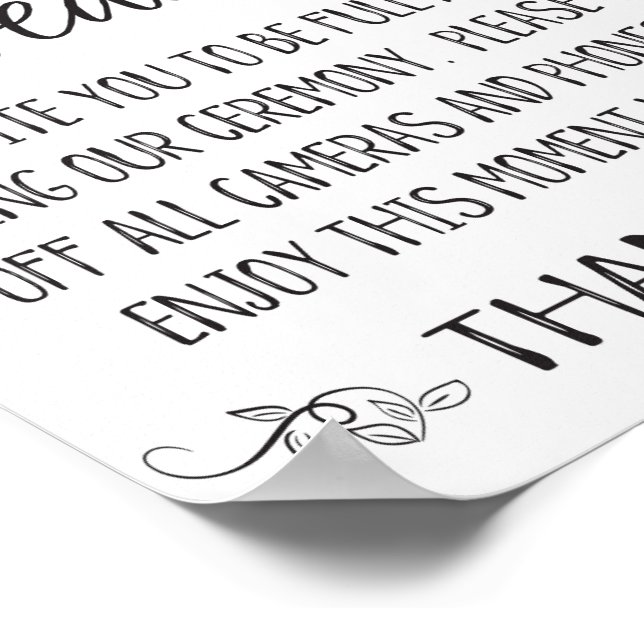 Opluggat Bröllop-tecken, Bröllop-utskrifter" Poster (Hörn)