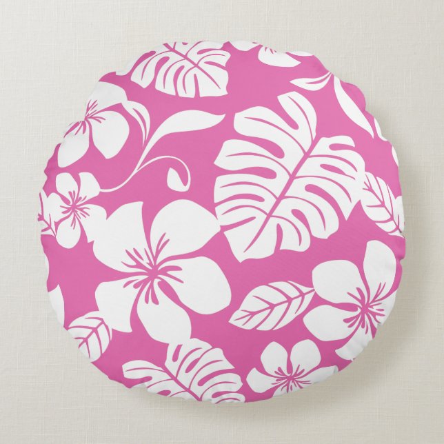 ÖPLUMERIA (FLAMINGO ROSA) RUND KUDDE (Framsidan)